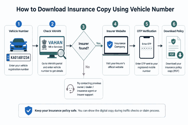 insurance copy using vehicle number